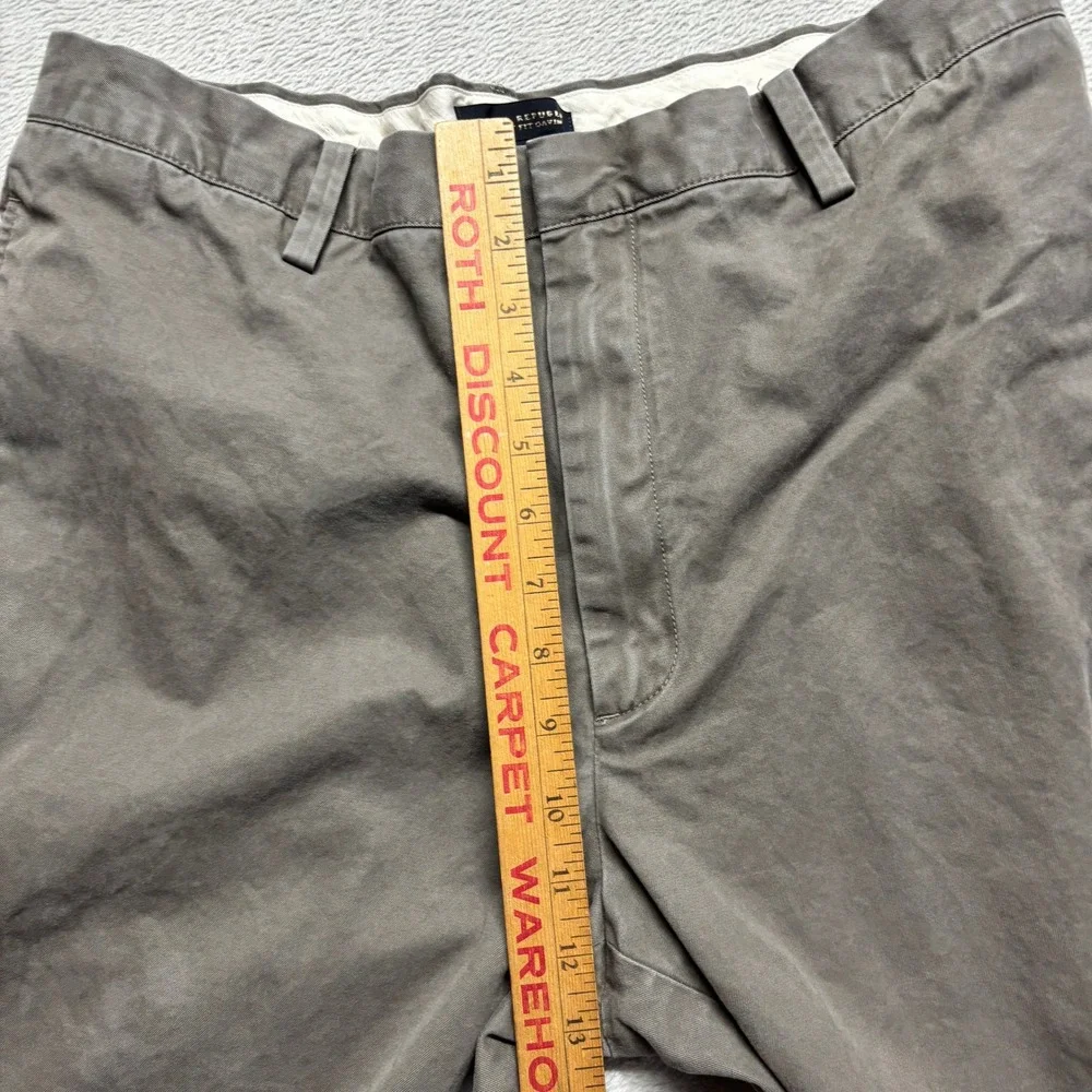 Banana Republic Gavin Straight Fit Chino Pants Mens 34x30 Stone Gray 100% Cotton